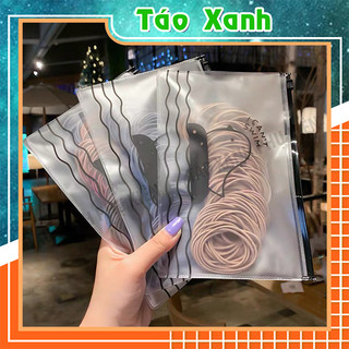 Set 100 dây chun buộc tóc trơn đựng túi zip