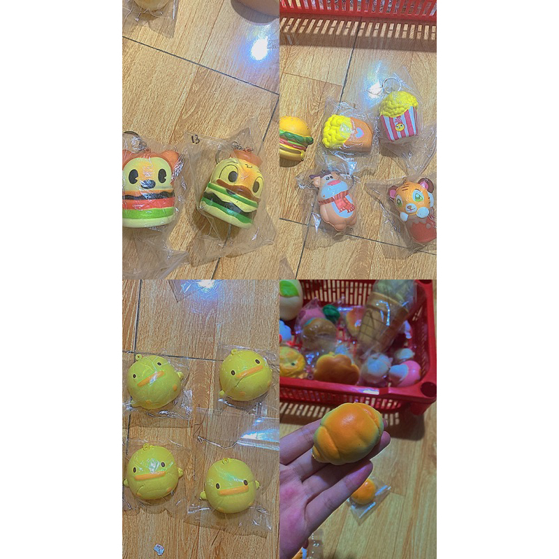 squishy mini vịt hiếm , hambuger thú, indo💀🙀🍬🌝