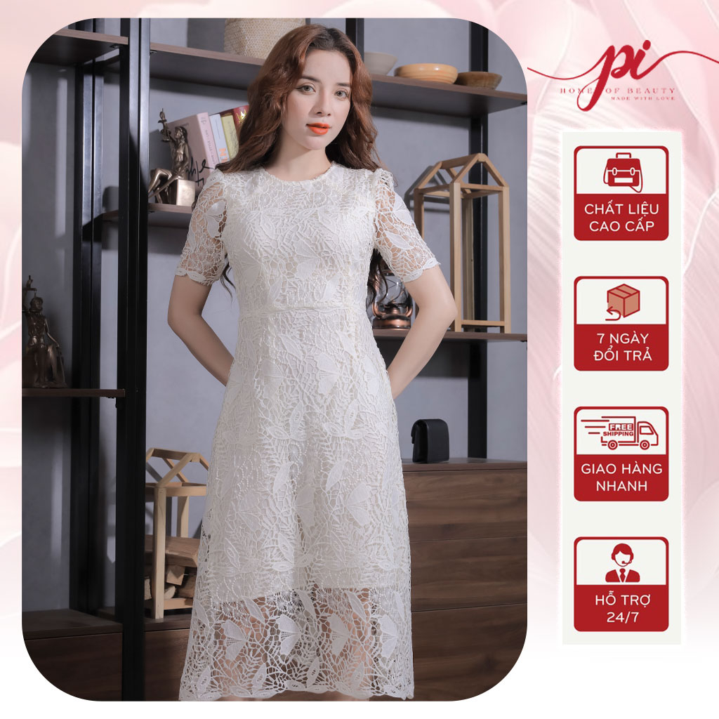 Váy Ren Màu Kem Thanh Lịch Pi Home Of Beauty Made With Love 23V025