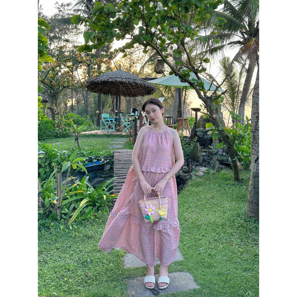 Sét Váy Mẹ Và Bé, Váy Mẹ và Bé đi biển cao cấp, Đồ đi biển mẹ và bé