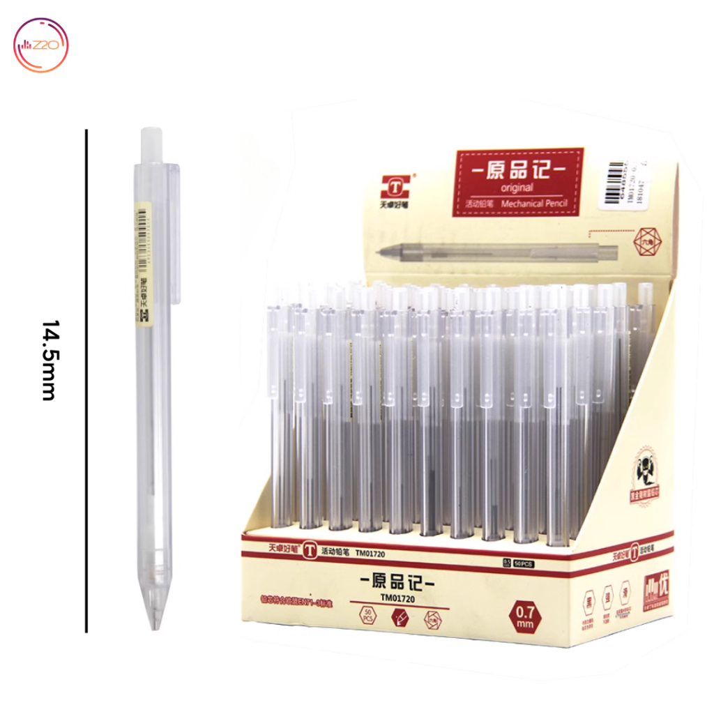 Bút chì bấm cơ ngòi 0.5 mm/ 0.7 mm, Bút chì bấm trong suốt  - Z2O Shop