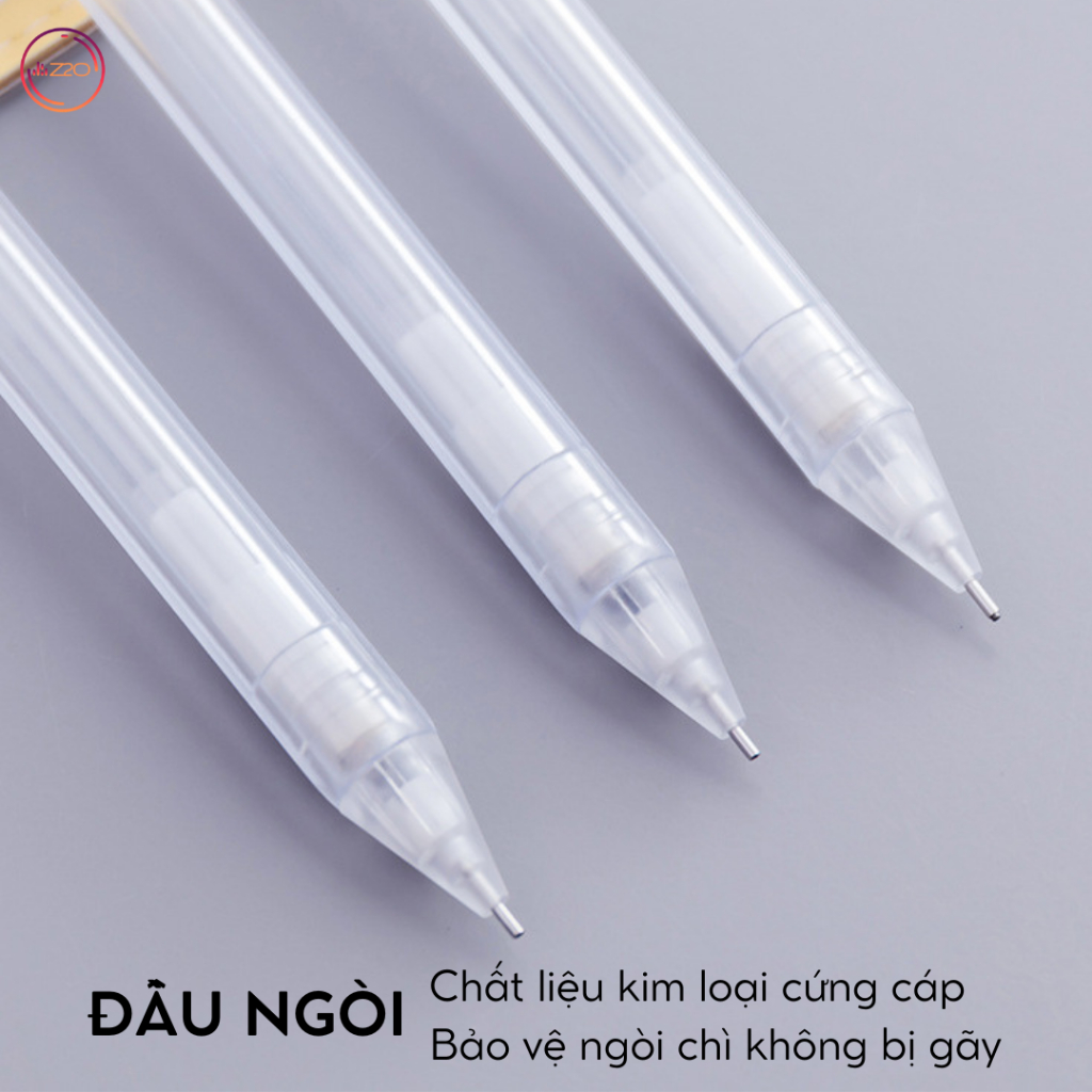 Bút chì bấm cơ ngòi 0.5 mm/ 0.7 mm, Bút chì bấm trong suốt  - Z2O Shop