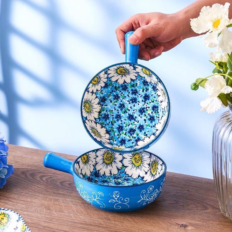 Bộ bát đĩa sứ Ba Lan hoa cúc cao cấp