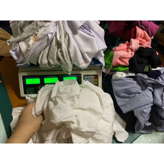 1kg Vải vụn miếng cotton trắng làm  giẻ lau  [Noon fashion]