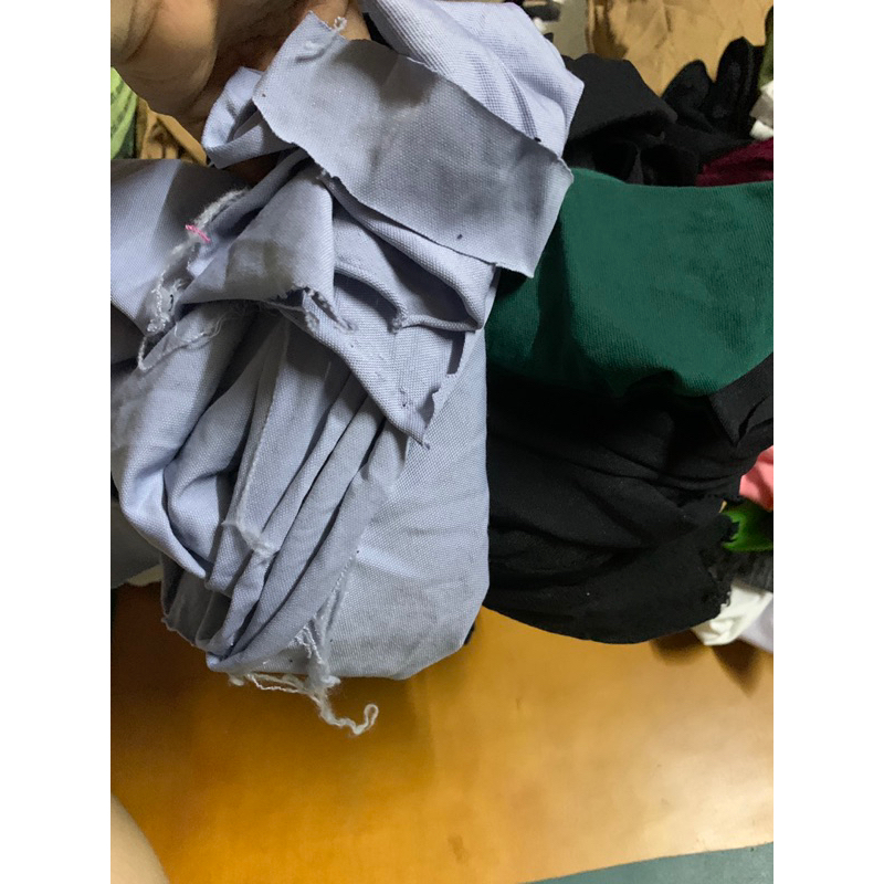1kg Vải vụn miếng cotton trắng làm  giẻ lau