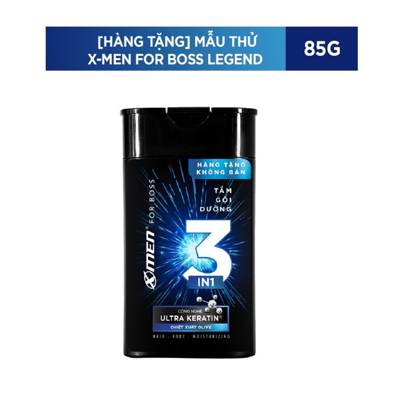 ( HKM bé xíu ) 3in 1 Sữa Tắm , Gội , Dưỡng Xmen For boss  85g