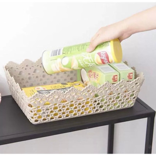 Rổ nhựa - Giỏ hoa chữ nhật đựng đồ 3 size Việt Nhật