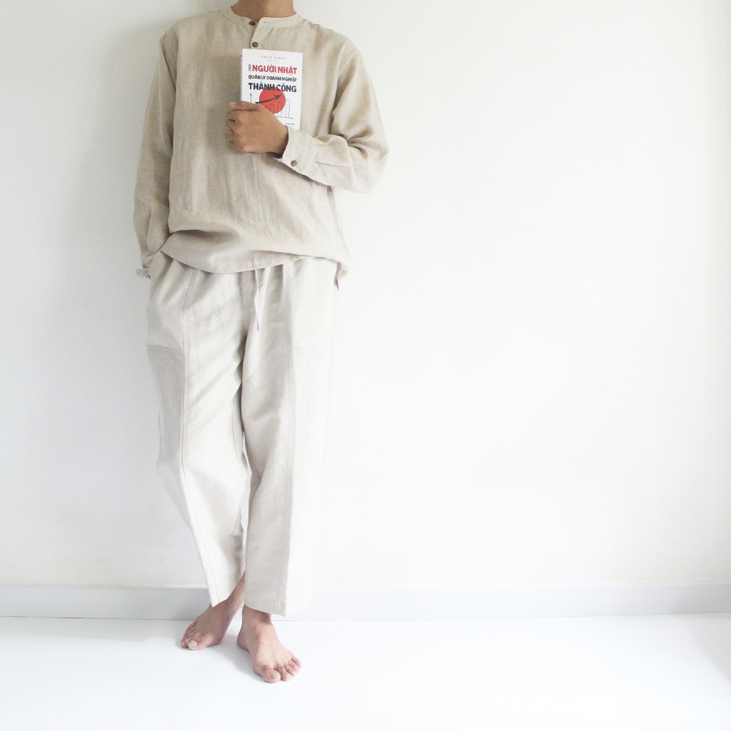 Quần dài linen unisex ống rộng - PANT No.1 - by Tháng Năm