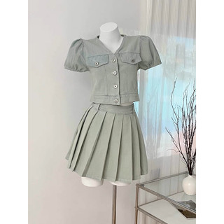 set váy đầm jeans ly kh H093