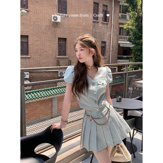 set váy đầm jeans ly kh H093