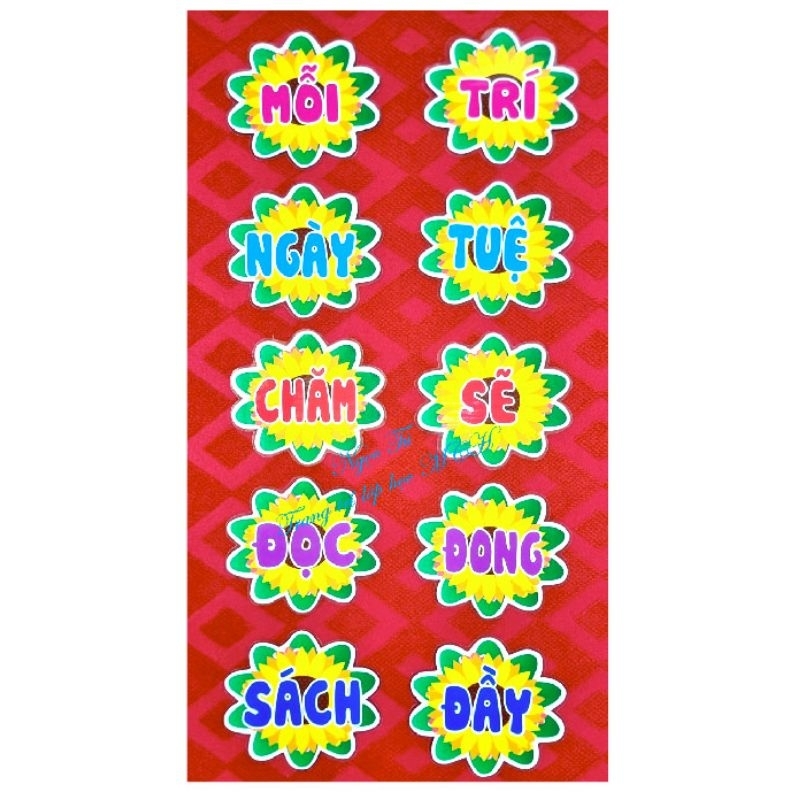 Khẩu hiệu Sách trang trí góc Thư viện In ép A4