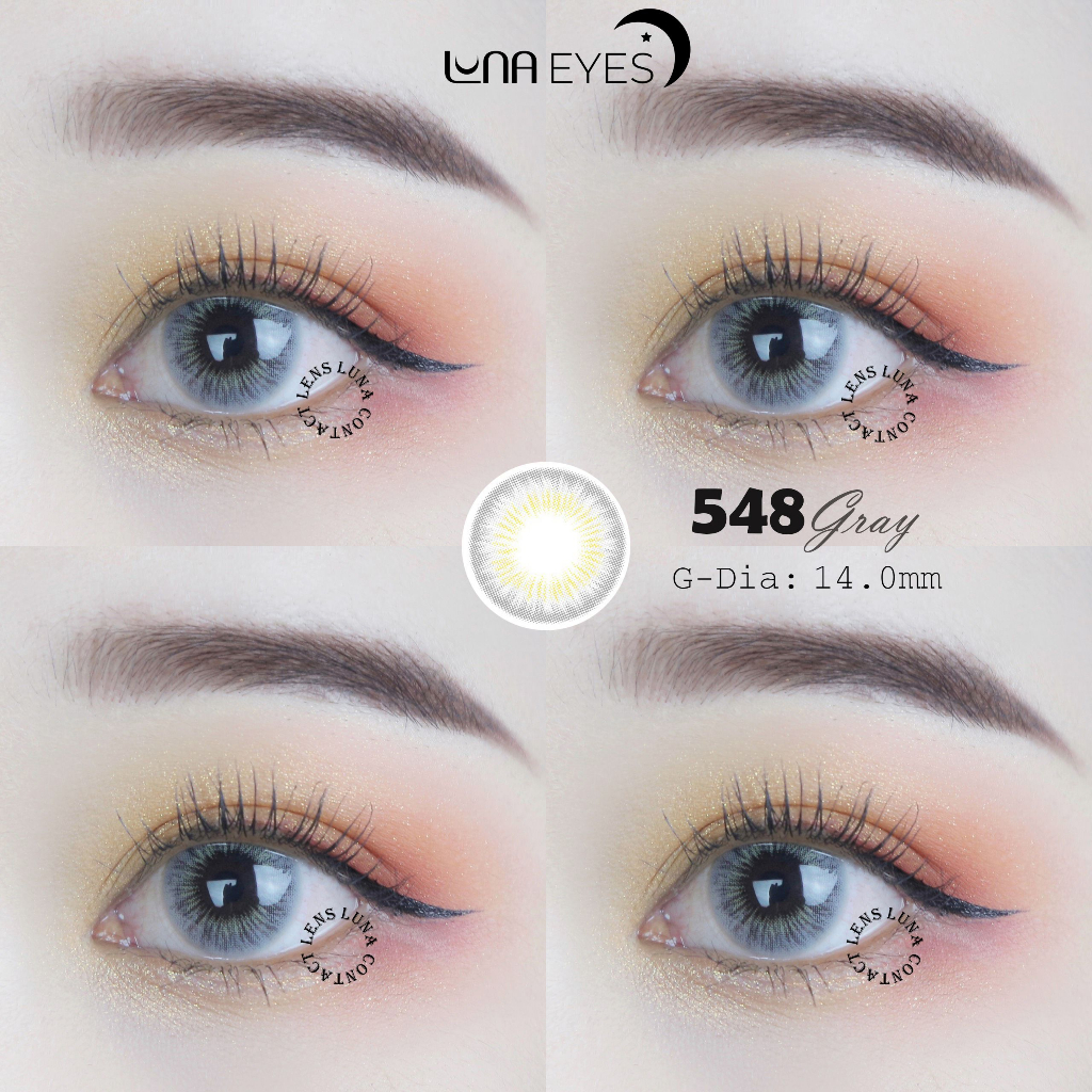 Kính áp tròng LUNA EYES 548 GRAY - Lens size nhỏ