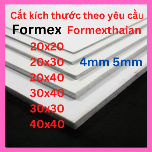 Bìa mô hình - 4mm 5mm 20x20,20x30,20x40,30x30,30x40,40x40cm