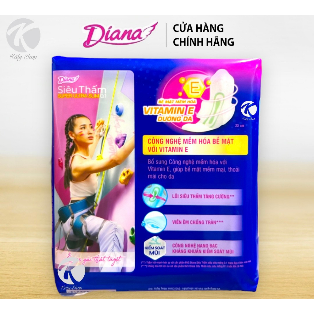 Combo 6 Gói Băng Vệ Sinh Diana Siêu Thấm Super Ultra Slim Mỏng 0.1 cm