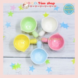 Bát ăn dặm gốm sứ hình gáo béo,dung tích 70ml NPP Baby Tôm