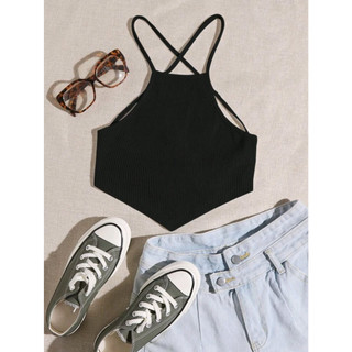 Áo croptop hai dây cột cổ và sau lưng kiểu yếm Hàn Quốc - RAN TOP
