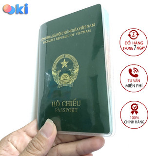 Vỏ bọc hộ chiếu trong suốt bao túi đựng passport nhựa pvc