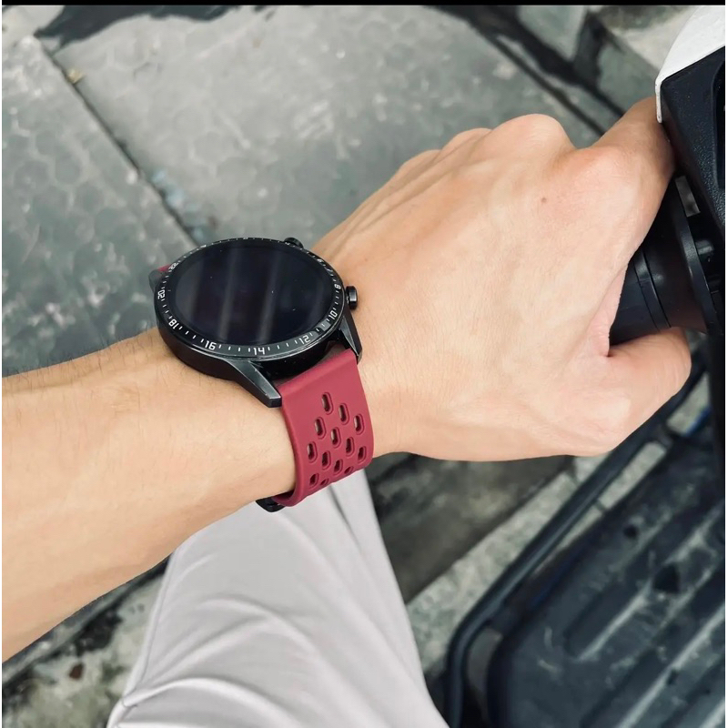 DÂY ĐEO ĐỒNG HỒ THÔNG MINH_Dây silicone đục lỗ đồng hồ thông minh 20mm 22mm