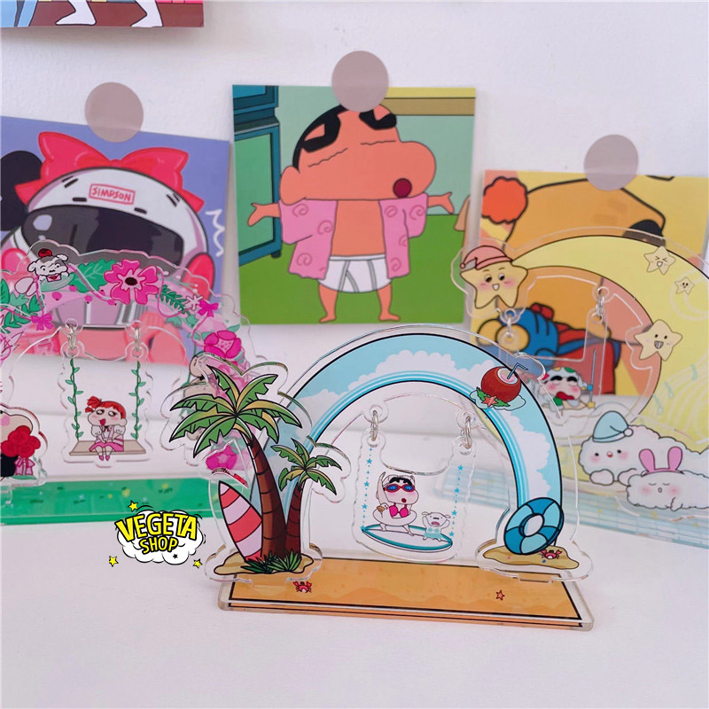 Mô Hình Tượng Standee Acrylic Mica Shin cậu bé bút chì - Nohara Shinnosuke Kazama Toru Sakurada Nene Sato Masao Bo