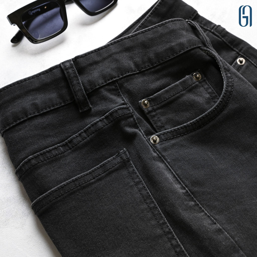 Quần jeans G23 SMART NEW JEANS dày dặn form Smart ngắn Xám đậm - THE GMEN ELEGANT EST 2017