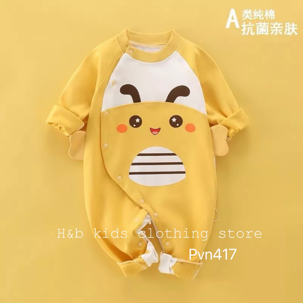 Bộ body cho bé sơ sinh, bộ body liền thân dài tay chất cotton zip Hàn siêu đẹp cho bé trai và bé gái