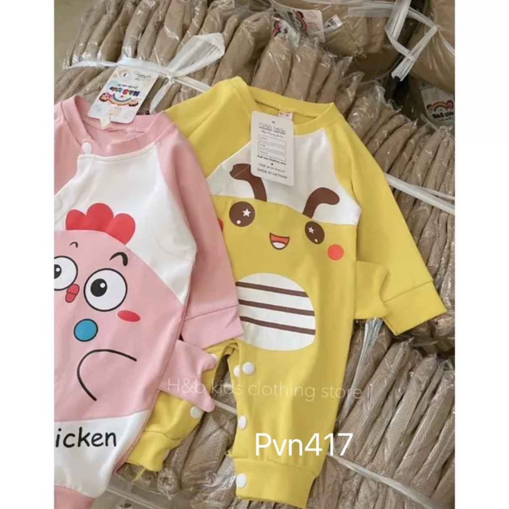 Bộ body cho bé sơ sinh, bộ body liền thân dài tay chất cotton zip Hàn siêu đẹp cho bé trai và bé gái