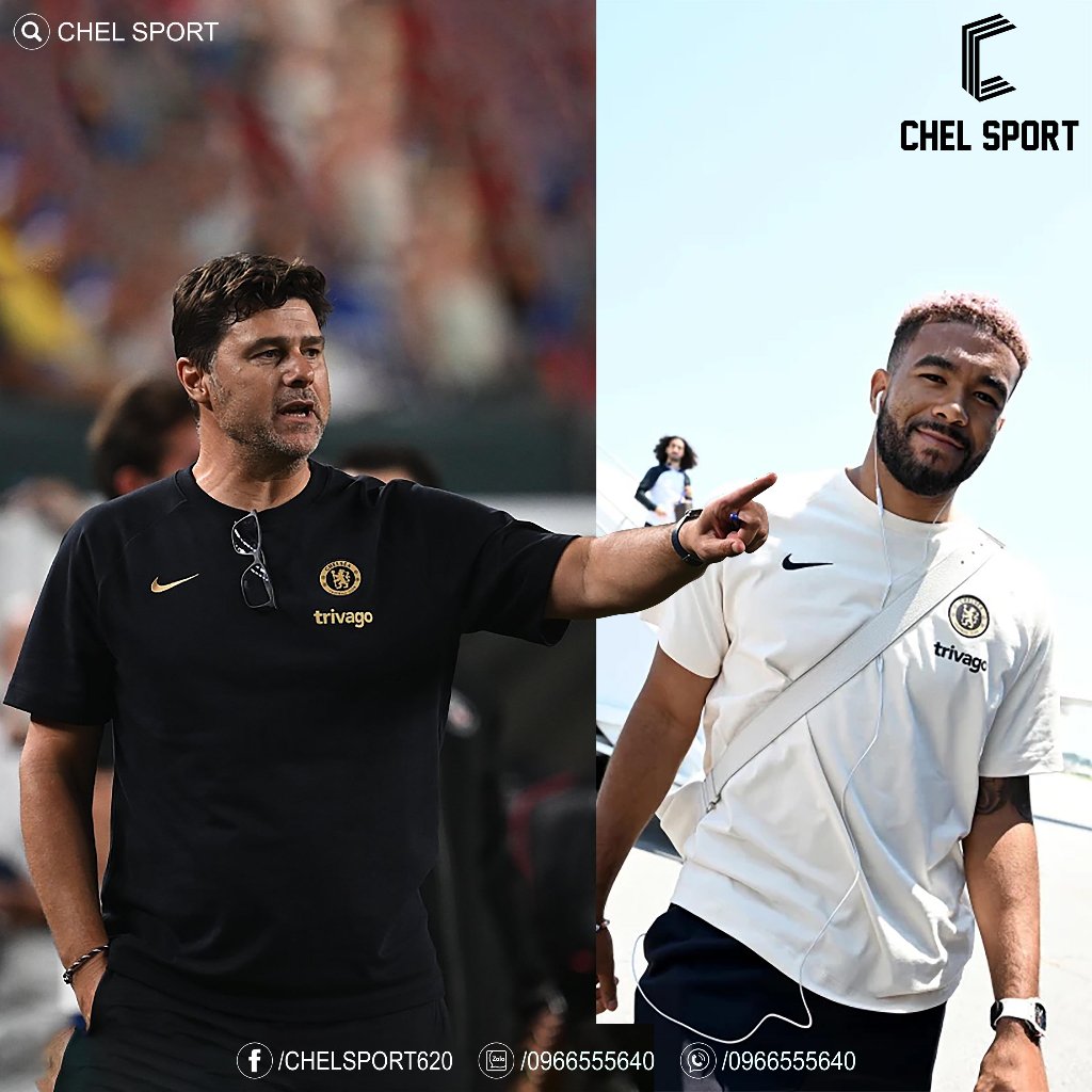 Áo thun logo thêu Chelsea 2023/24 di chuyển 100% cotton