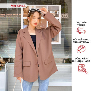 Áo khoác blazer VMSTYLE 2 lớp, vest nữ tay dài 2 nút phối túi nắp P441 KVU00004