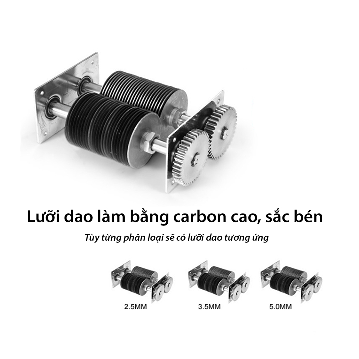 Máy thái thịt tươi sống HD85 1 cửa dao chuyên cắt thịt bò công xuất 750w 2.0mm 2.5mm 3.5mm 5.0mm - 20mm dễ dàng vệ sinh