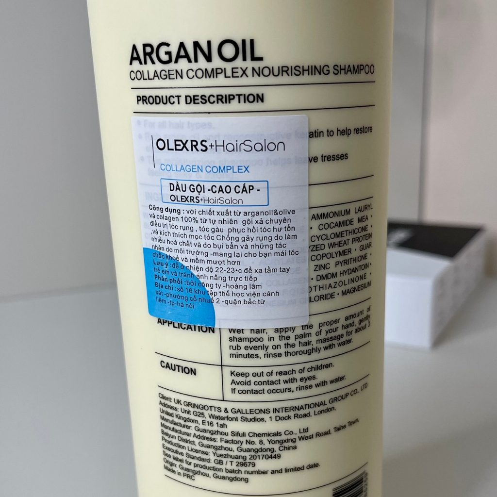 Dầu Gội Xả Olexrs Argan Oil Collagen 960ml Tóc Khô Xơ Hư Tổn Tóc Gàu Ngăn Rụng Tóc