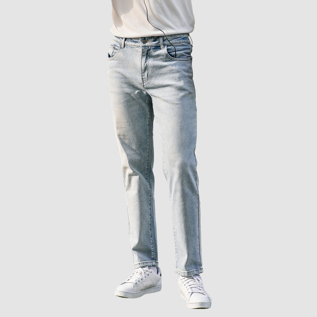 Quần jeans G23 SMART NEW JEANS dày dặn form Smart ngắn Xanh nhạt- THE GMEN ELEGANT EST 2017