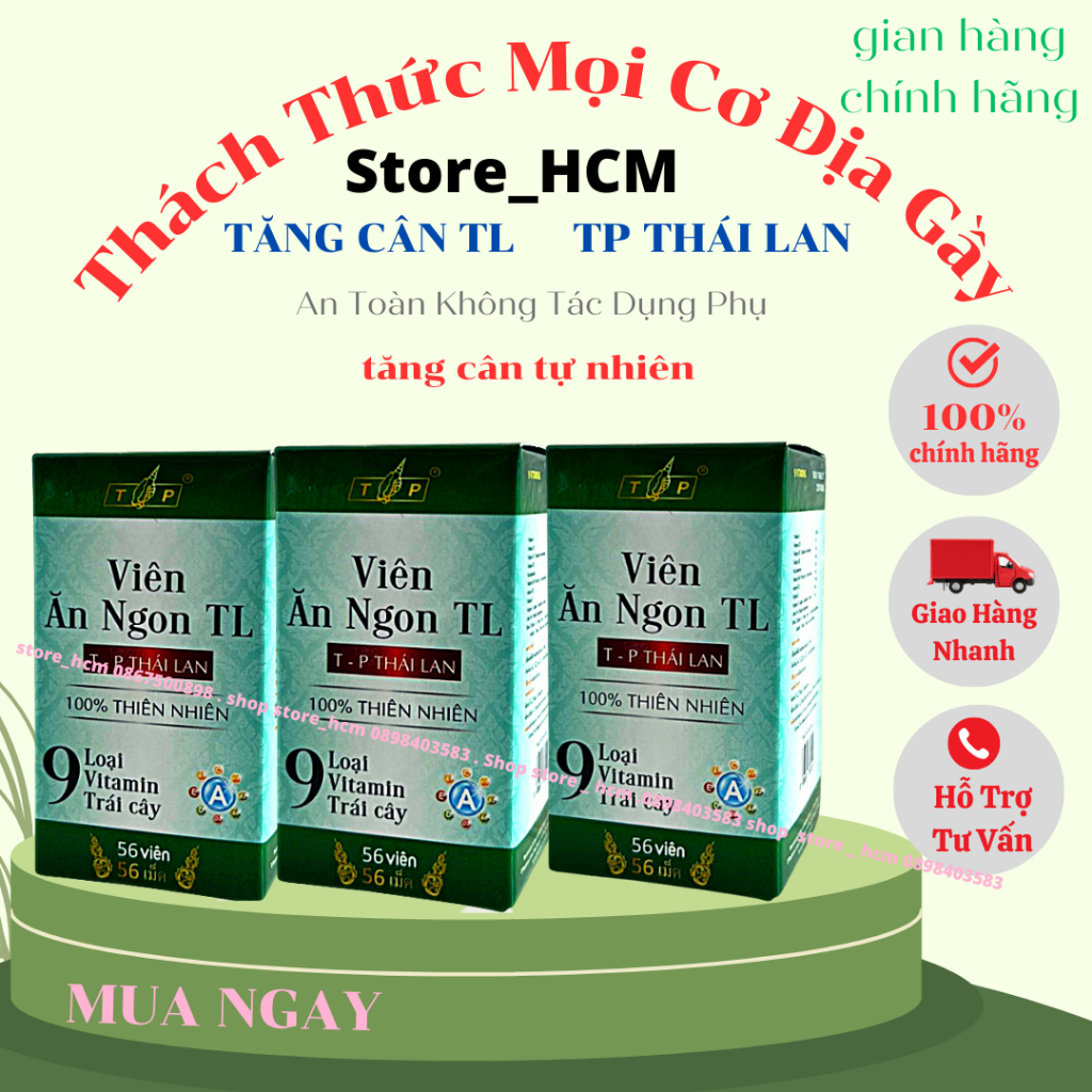 Viên ăn ngon TL bổ sung dinh dưỡng ,cải thiện hệ tiêu hoá giúp ăn ngủ ngon,tăng cân an toàn