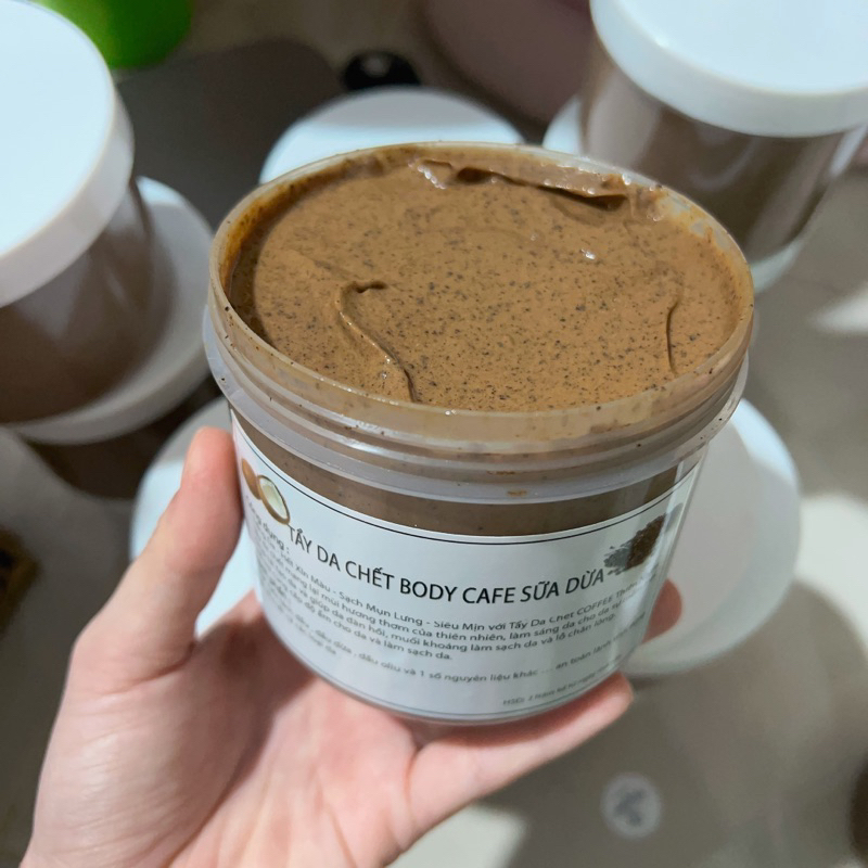 Tẩy Tế Bào Chết Cafe Sữa Dừa Làm Sạch Da Dành Cho Body