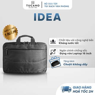 Túi Xách Laptop Nam Nữ Tái Chế TUCANO IDEA (TẶNG KÈM CHUỘT) - Vải Bền Đẹp, Thiết Kế Kháng Sốc, Kháng Nước