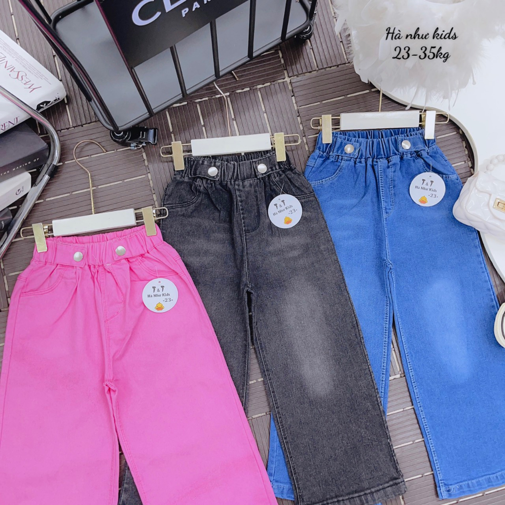 Quần Jeans Xuông lụa  bé Gái cao cấp