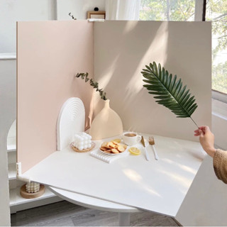 (Sẵn Kẹp)Tấm PVC Pastel 60x60 Background 2 Màu Decor Phông Nền Chụp Ảnh Sản Phẩm Vân Gỗ, Vân Xi Măng, Màu Trơn