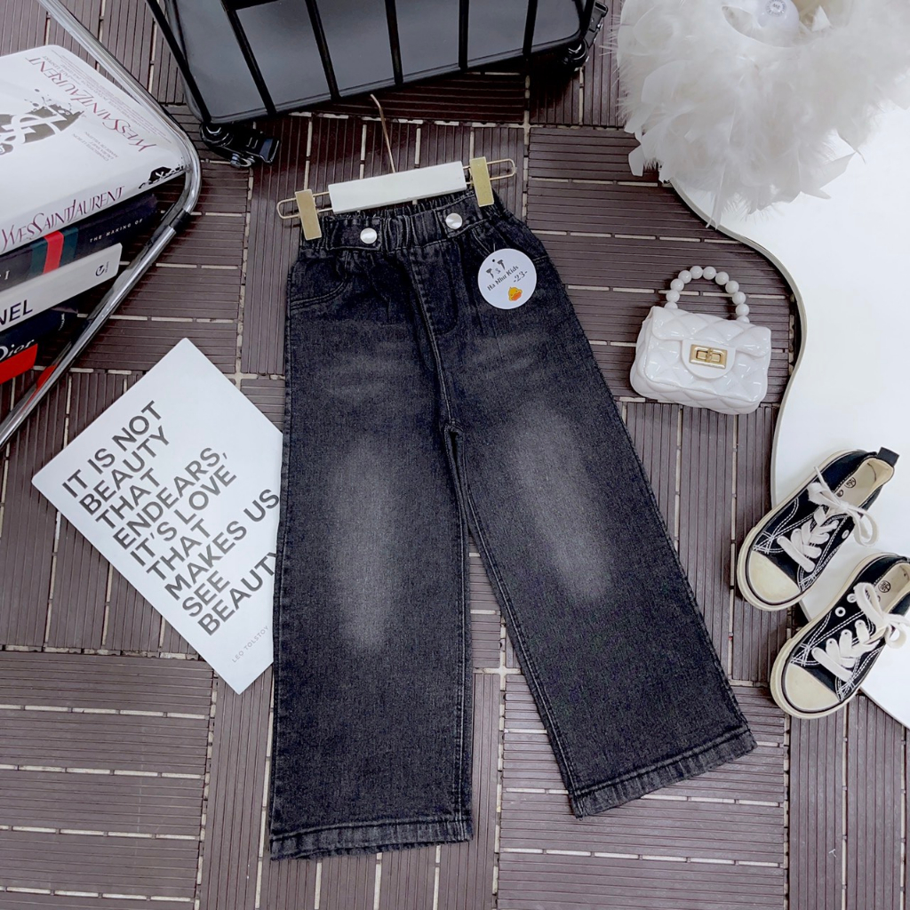 Quần Jeans Xuông lụa  bé Gái cao cấp
