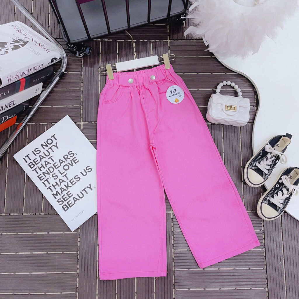 Quần Jeans Xuông lụa  bé Gái cao cấp