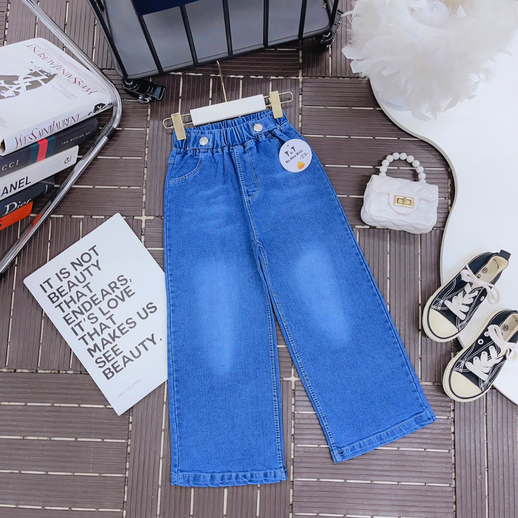 Quần Jeans Xuông lụa  bé Gái cao cấp