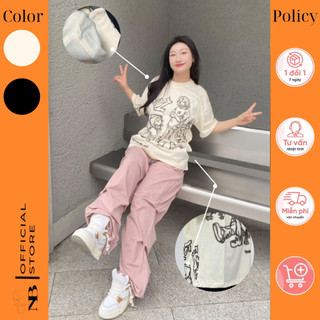 [Ảnh + Video Thật] Áo Phông Nam Nữ Unisex Form Rộng Phong Cách Đường Phố Vintage Mỹ