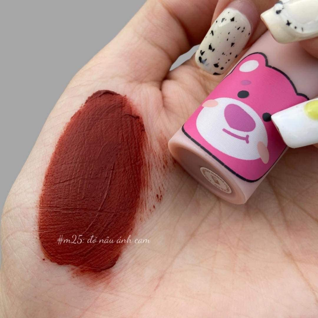 Son Kem Herorange Gấu Dâu Cute Chính Hãng Mềm Môi