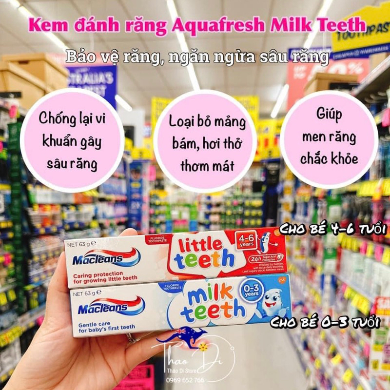 Kem Đánh Răng Aquafresh Milk Teeth - Úc