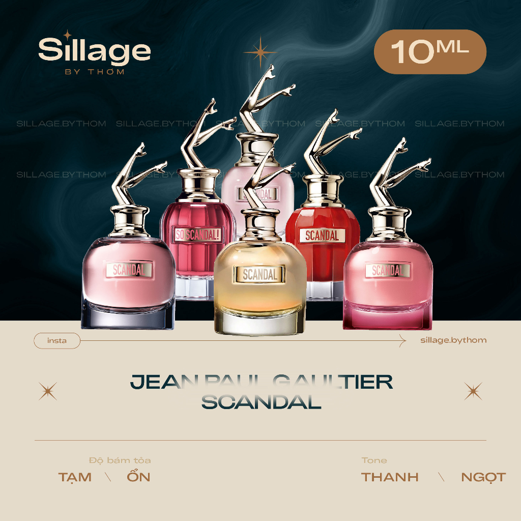 JPG SCANDAL SO SCANDAL SCANDAL BY NIGHT INTENSE SCANDAL GOLD LE PARFUM | Mẫu thử nước hoa nữ