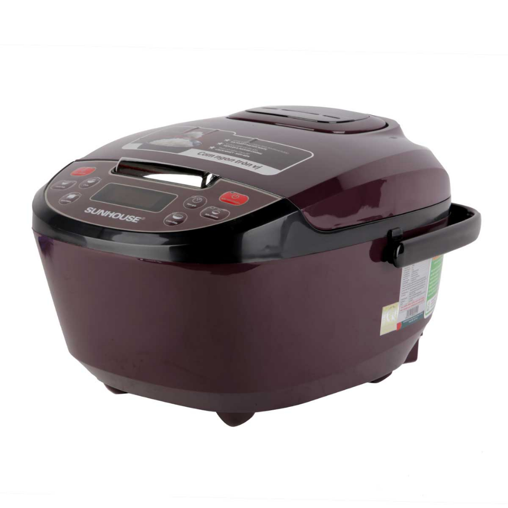 Nồi cơm điện tử 1.8L SUNHOUSE SHD8909 - Sử dụng 4 đến 6 người ăn, bảo hành 12 tháng