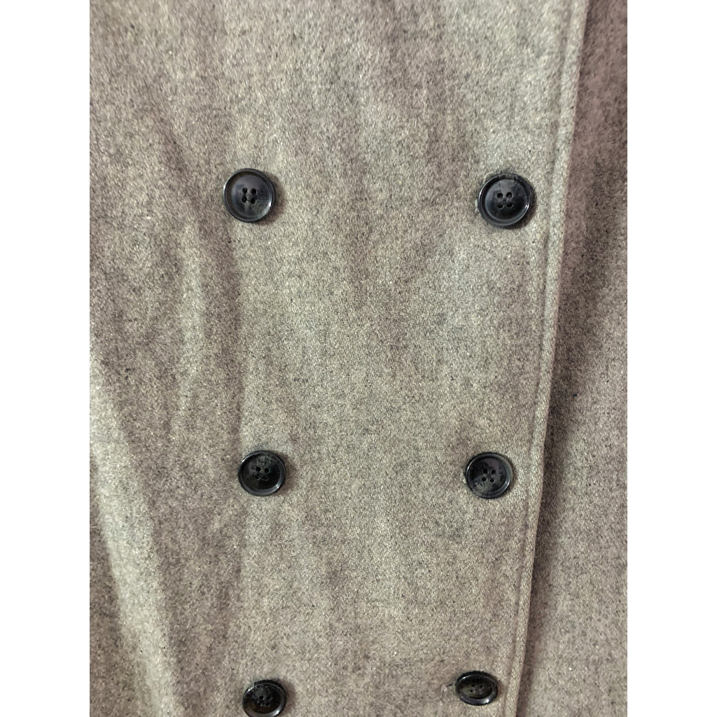 PASS - Áo khoác dạ ghi xám