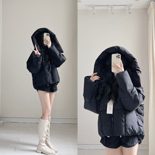 Áo phao dày sụ, Áo phao mũ to kiểu hàng qc mũ to rộng Samhyewear Thời Trang Nữ