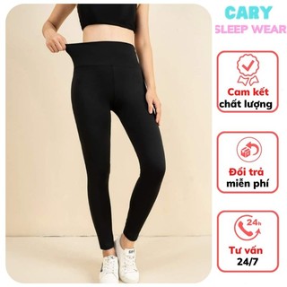 Quần legging dài nữ cạp cao vải cotton dày dặn co giãn ,legging nữ trơn nâng mông ôm bó body đẹp CARY