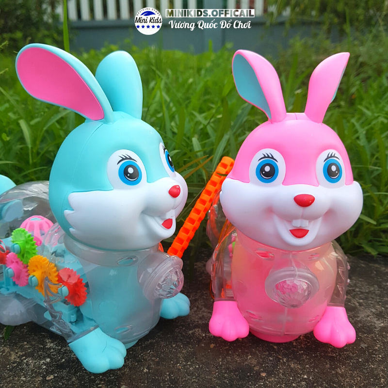 Đồ chơi trung thu thỏ chạy pin có bánh răng liên hoàn ( tặng pin ), kiểu dáng và màu sắc rất đẹp dành cho bé - MiniKids