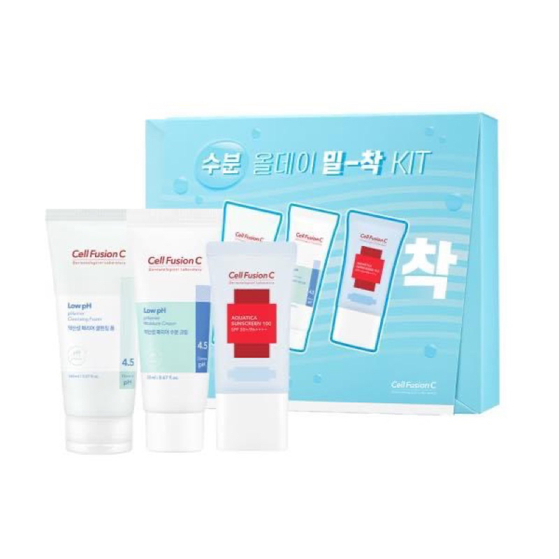 Set chăm sóc da cơ bản Cell Fusion C all day travel kit