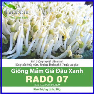 Hạt giống mầm giá đậu xanh 50 gam
